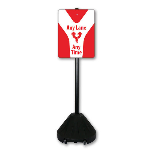 Any Lane, Any Time - Parking Sign with Hardware - 18 In. X 24 In.