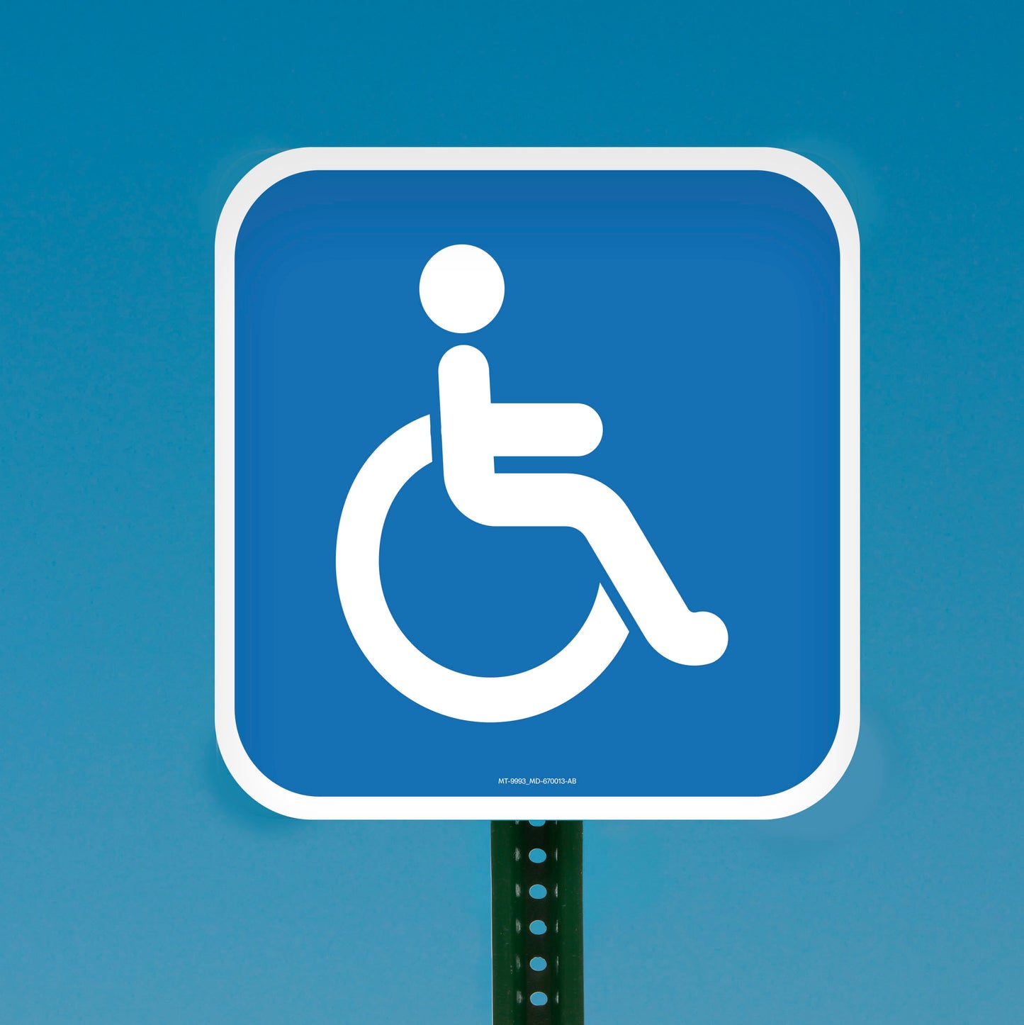 Handicap Wheelchair Logo - Sign 10 In. X 10 In.