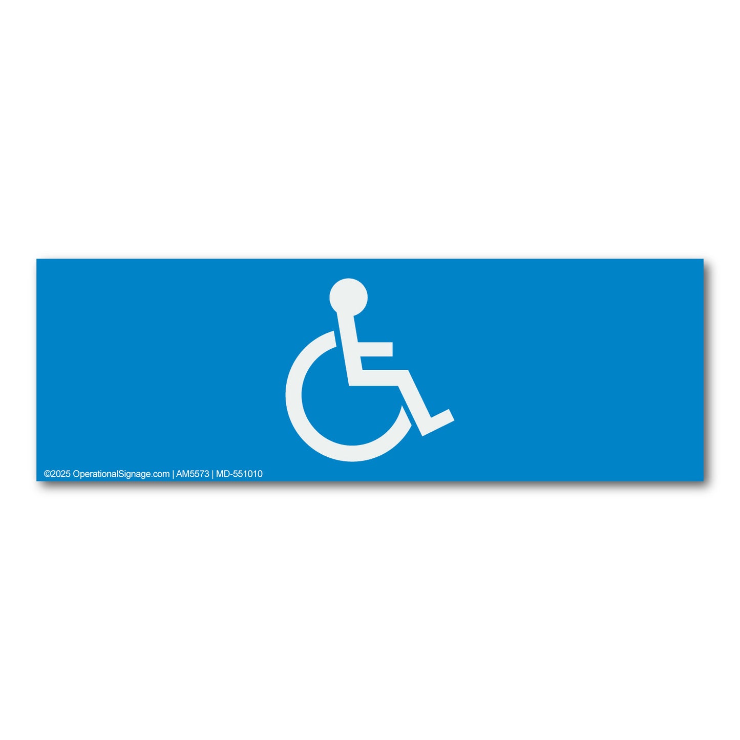 Handicap Wheelchair Logo - Sign 10 In. X 3 In.