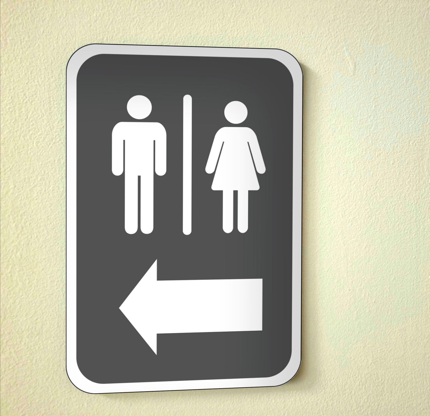Mens And Womens Restroom Left - Sign 12 In. X 18 In.