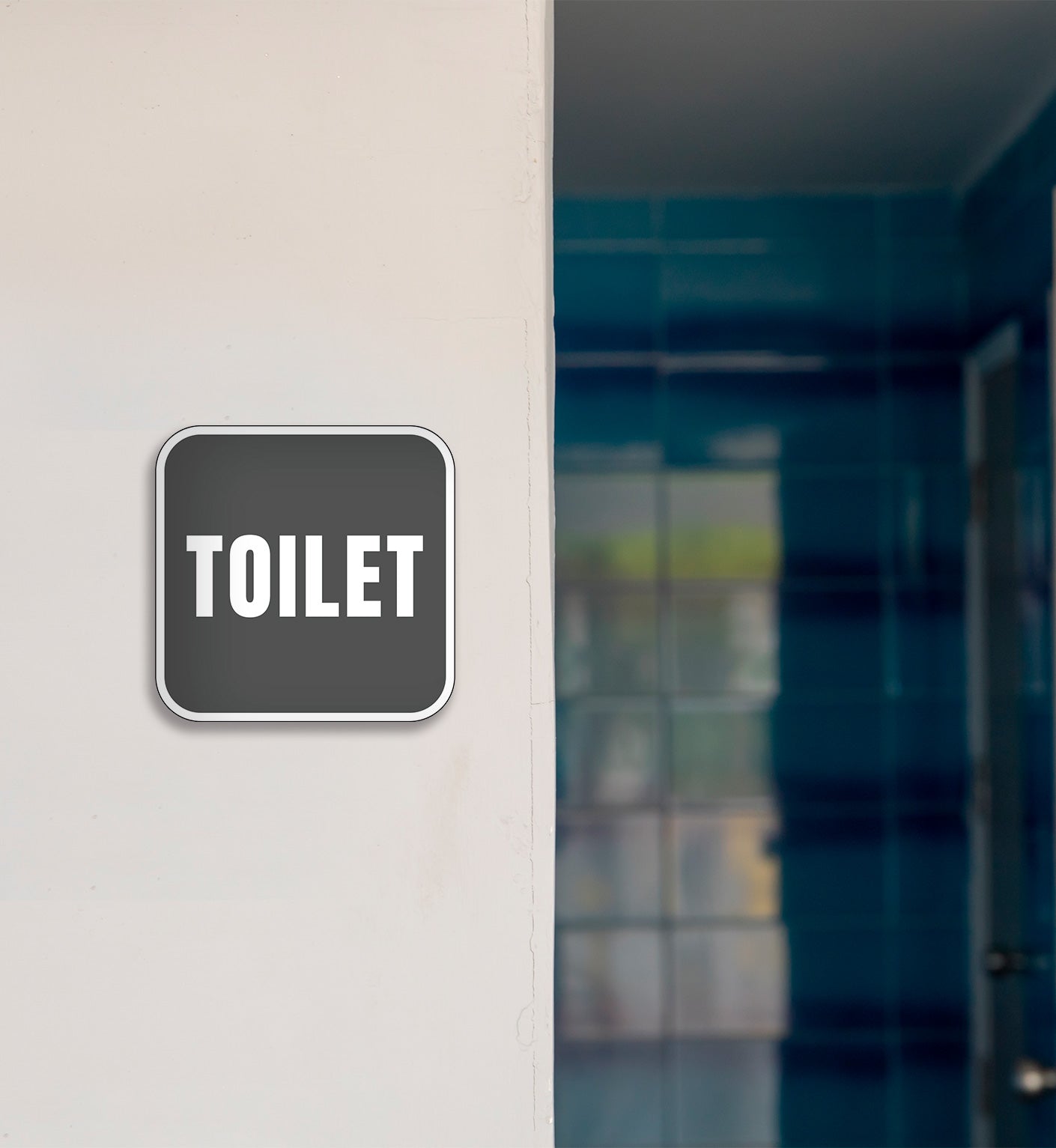 Toilet Sign (Text Only) 10 In. X 10 In.