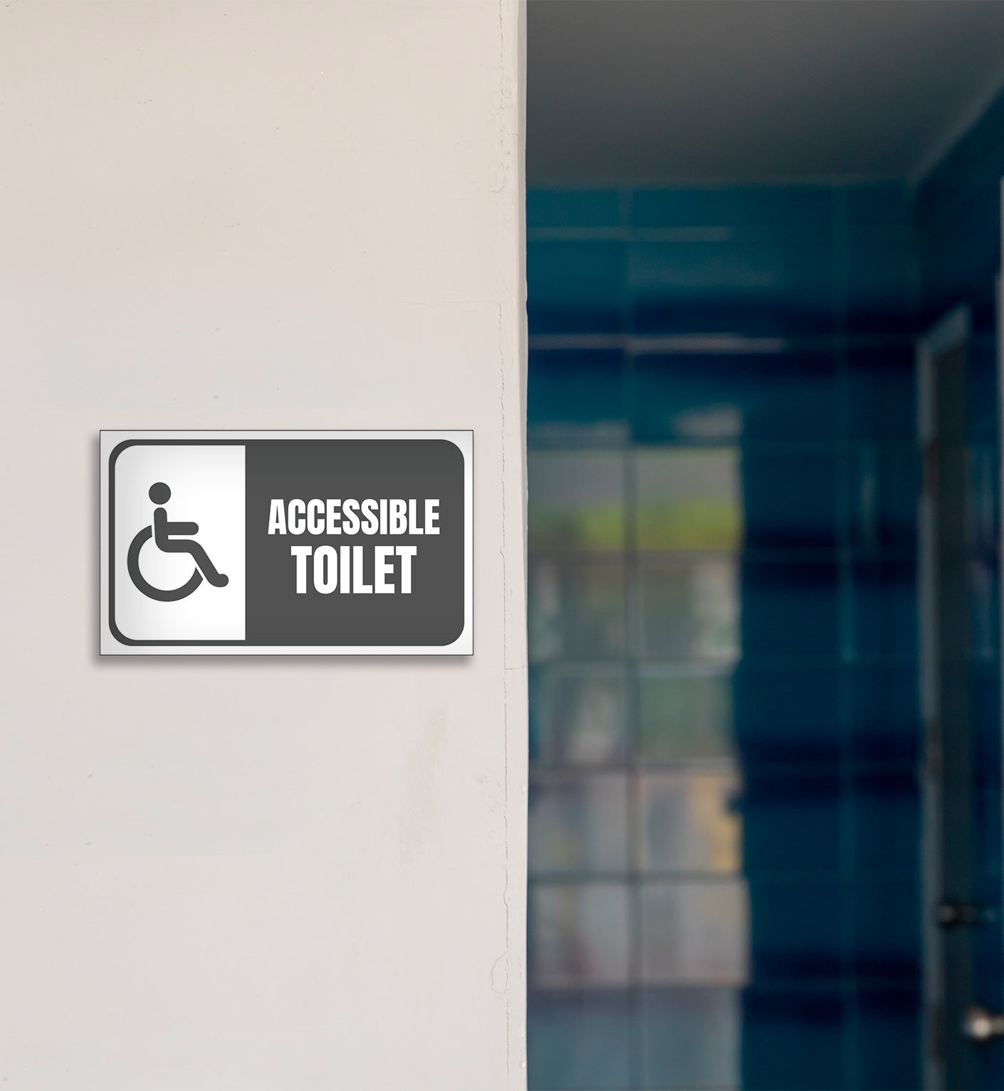 Handicap Accessible Toilet - Sign 20 In. X 12 In.