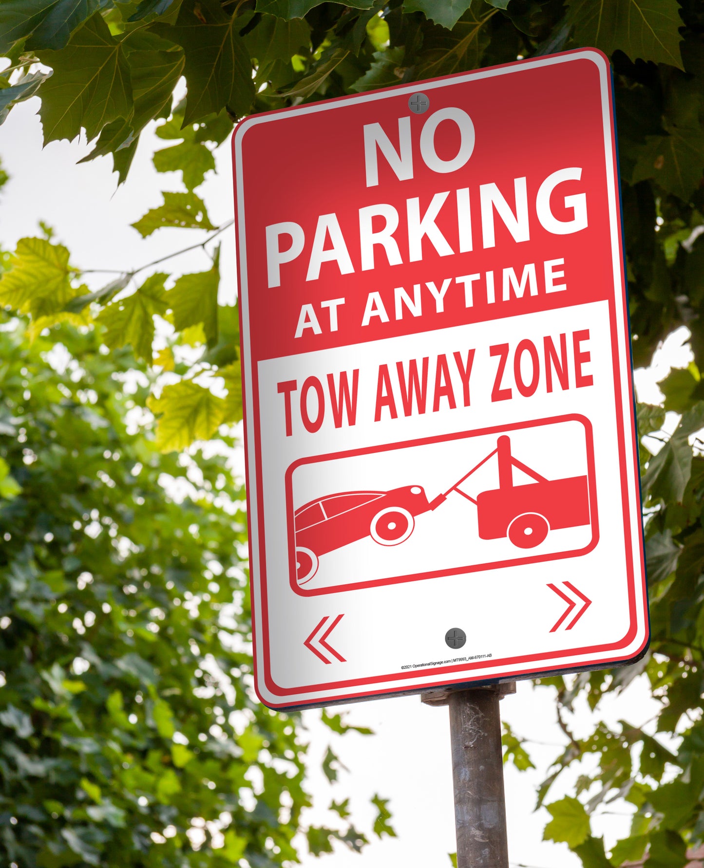 No Parking Anytime Tow Away Zone - Sign 12 In. X 18 In.
