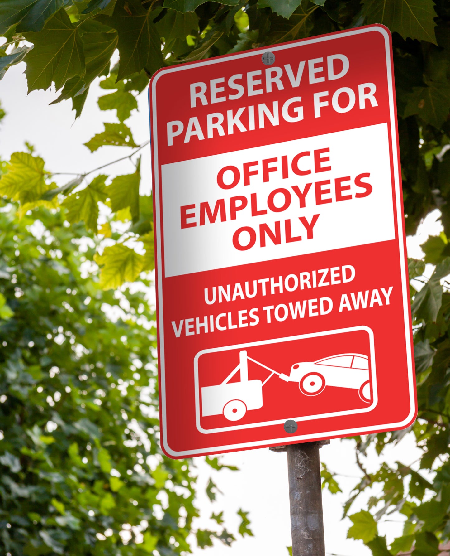 Reserved Parking, Employees Only - Sign 12 In. X 18 In.
