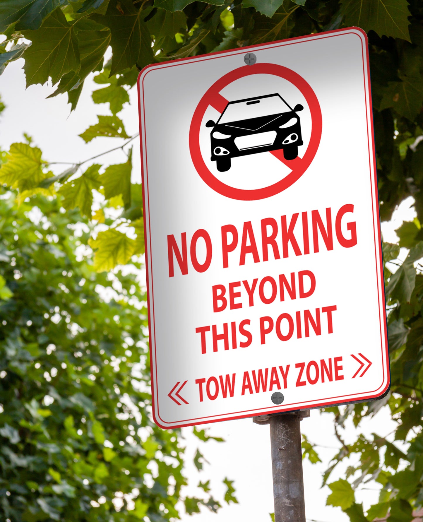 No Parking Beyond This Point - Sign - 12 In. X 18 In.