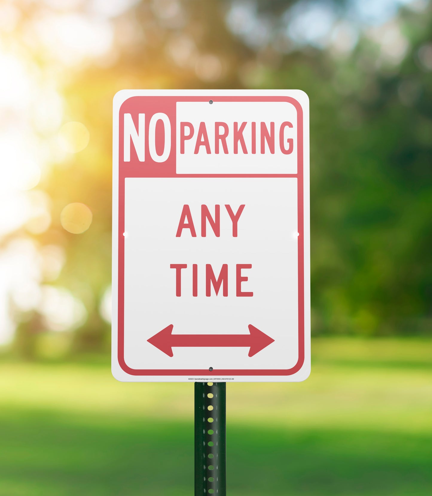 No Parking Anytime With Arrows - Sign 12 In. X 18 In.