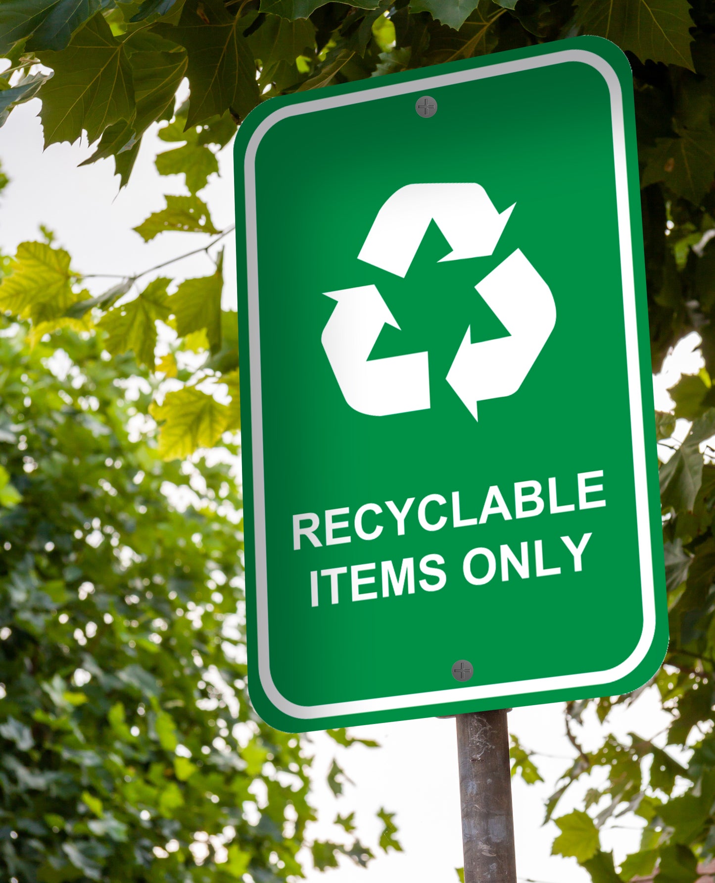 Recyclable Items Only - Sign 12 In. X 18 In.