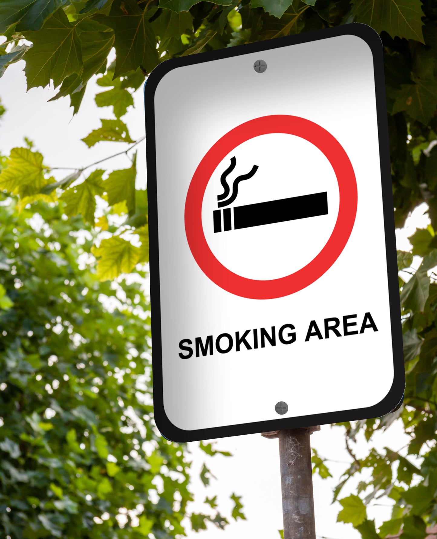 Smoking Area Sign 12 In. X 18 In.