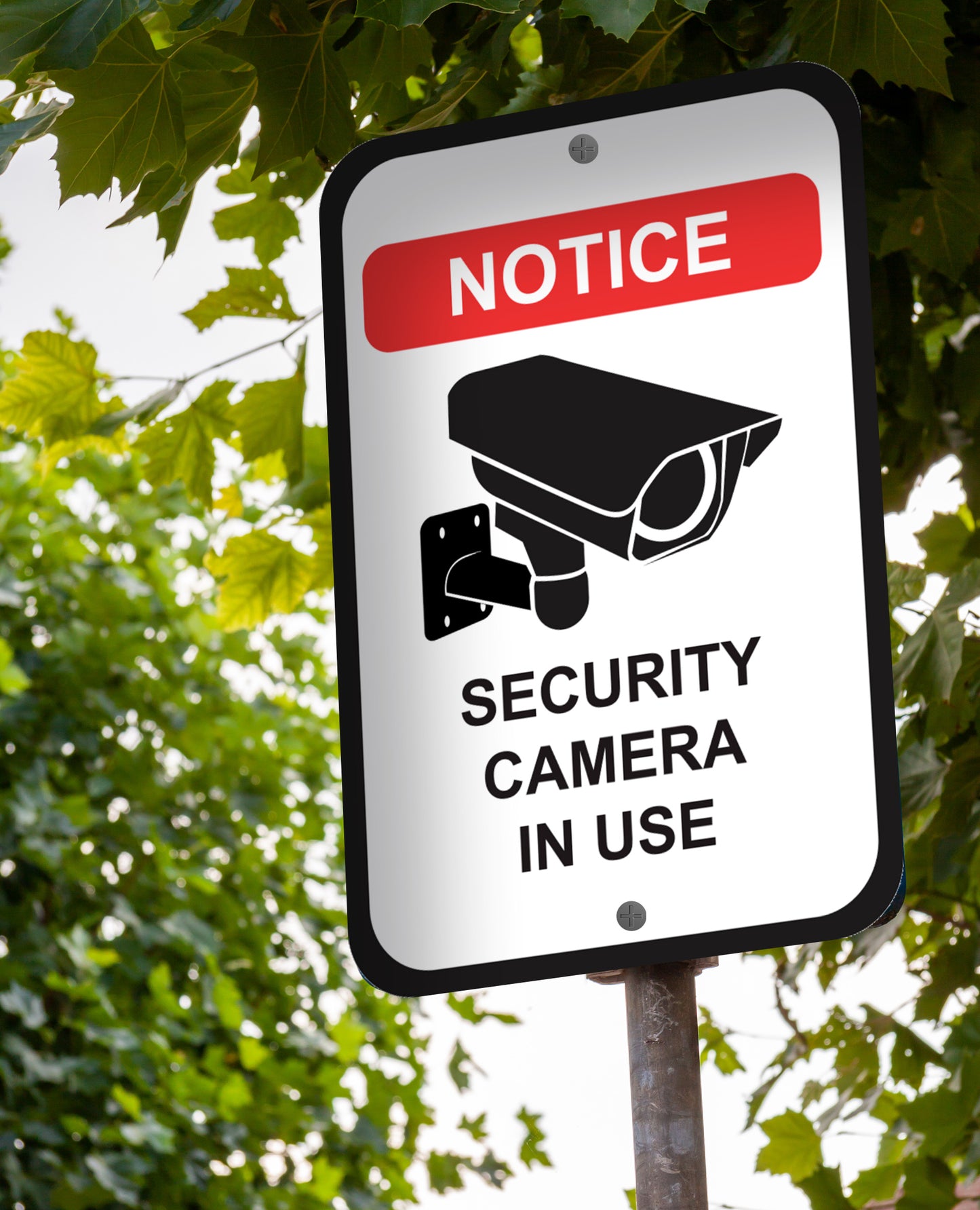 Notice Security Camera In Use - Sign 12 In. X 18 In.