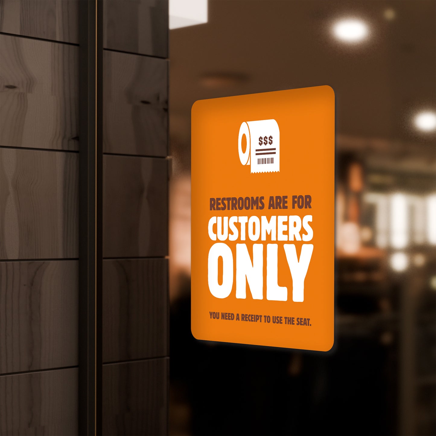 Restrooms for Customers Only - Decal or Sign - 8.5 in. x 11 in.