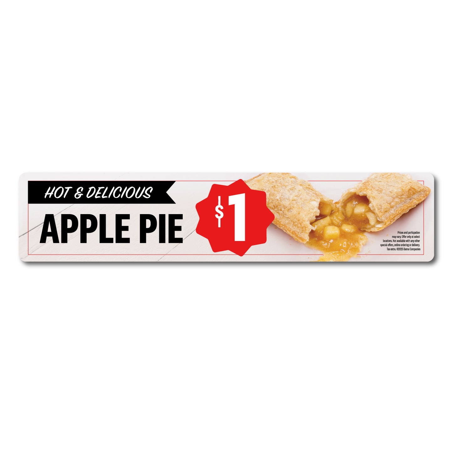 Apple Pie - $1 - Lug On - 28 in. x 6 in.