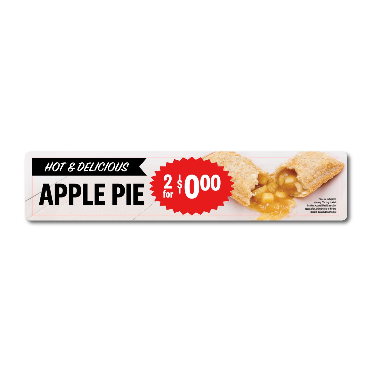 Apple Pie - 2 for $ - Lug On Snipeable - 28 in. x 6 in.