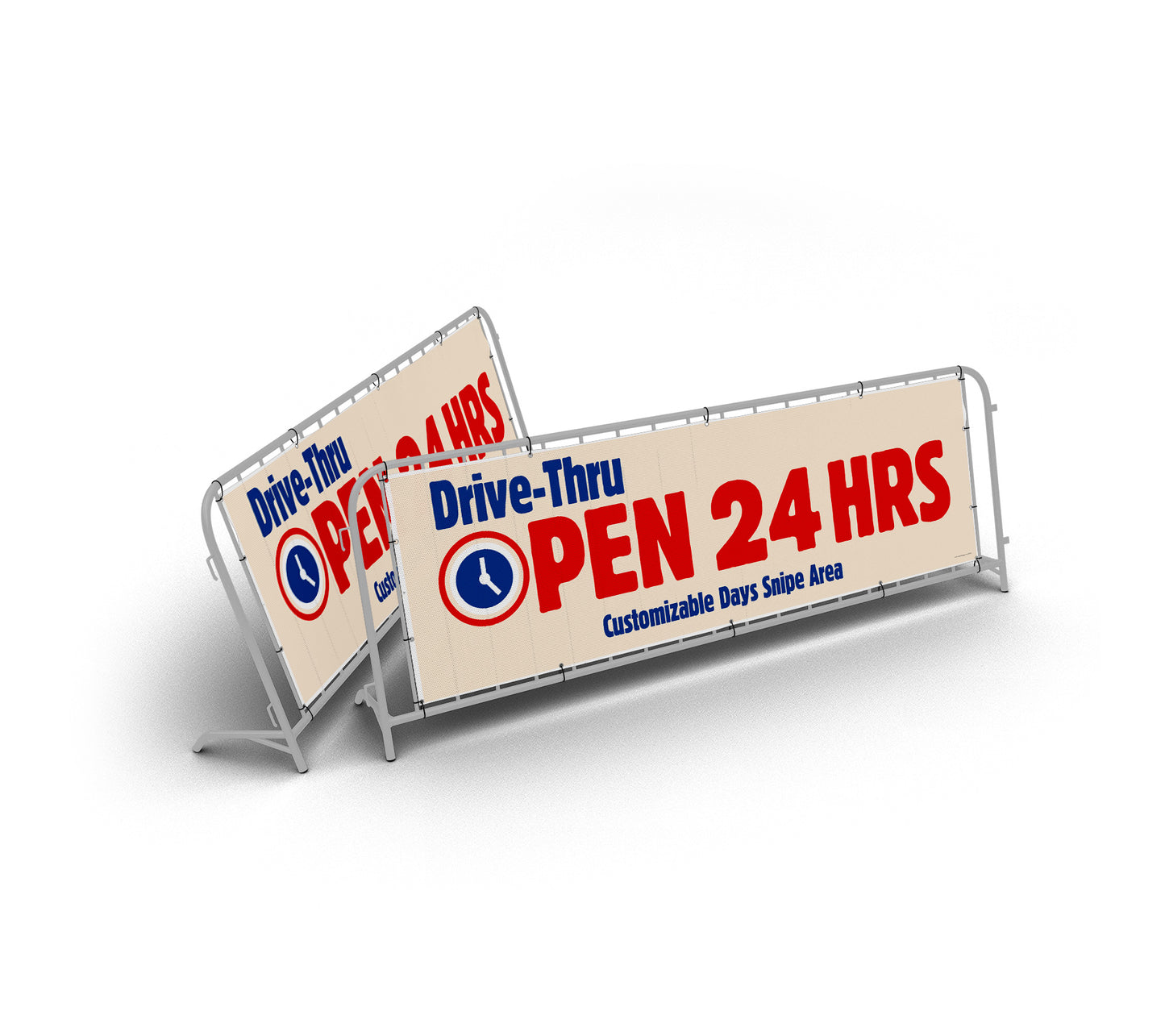 Drive Thru Open 24HR's - Banner - 10 Ft. X 3 Ft.