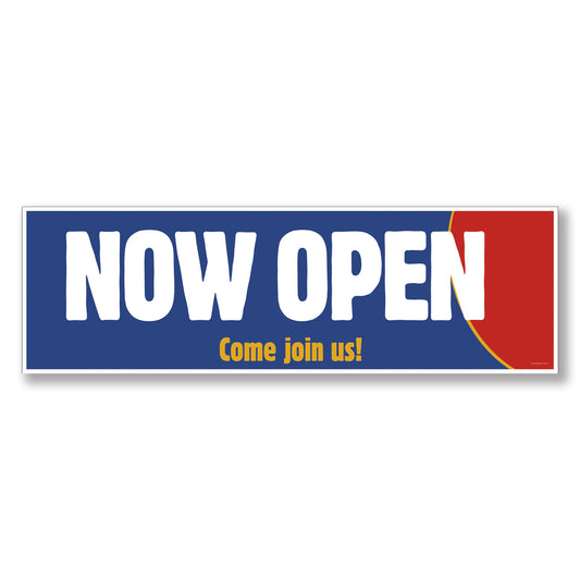 Now Open - Banner -  10 Ft. X 3 Ft.