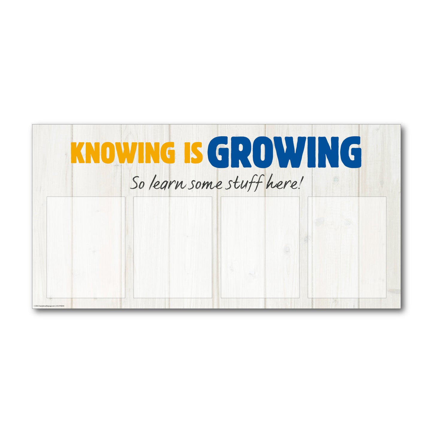 Horizontal Crew Board w/ 4 Plastic Sleeves - 40 In. X 20 In.
