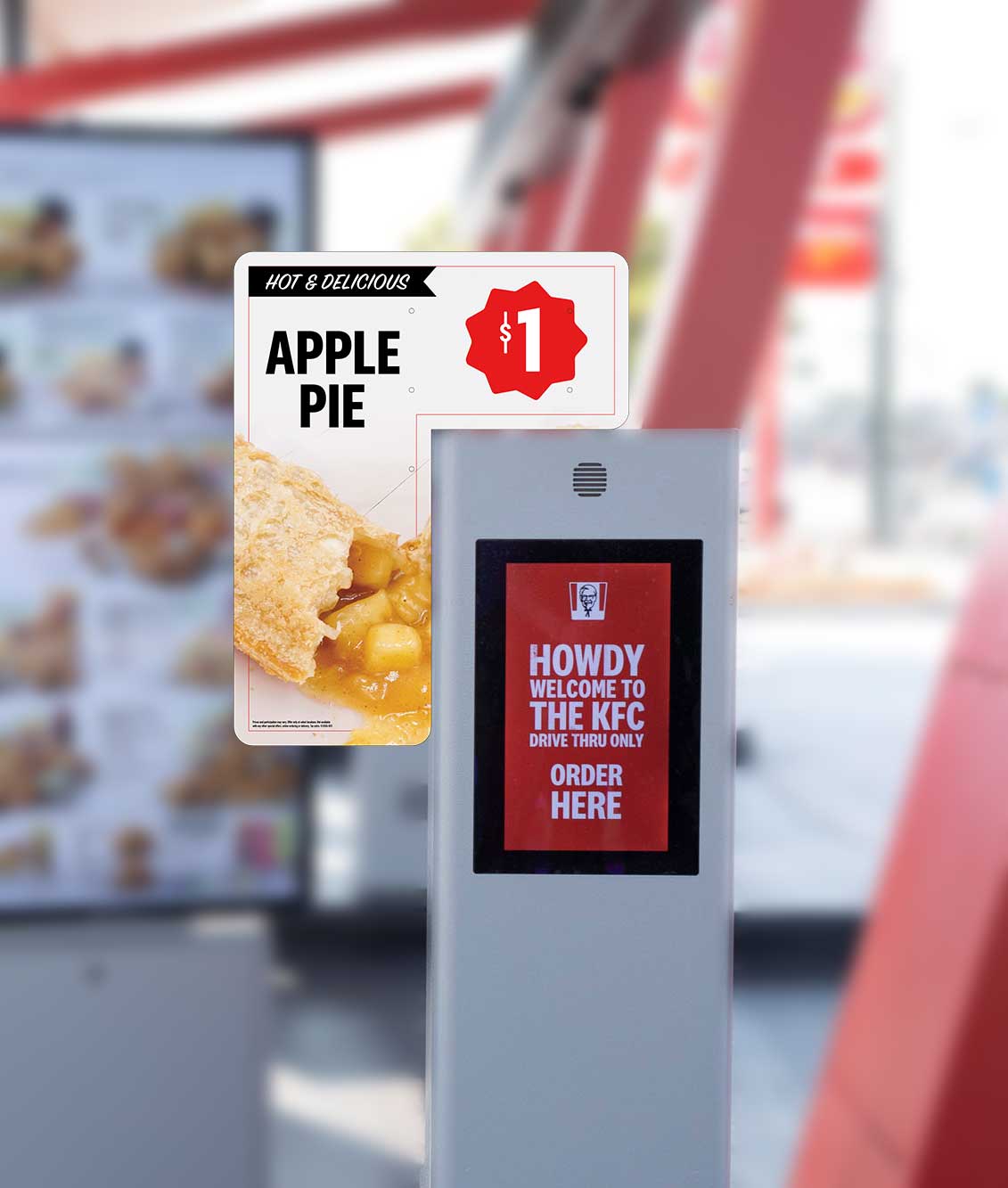 Apple Pie - $1 - Drive Thru Speaker Signs - 20 in. x 25 in.