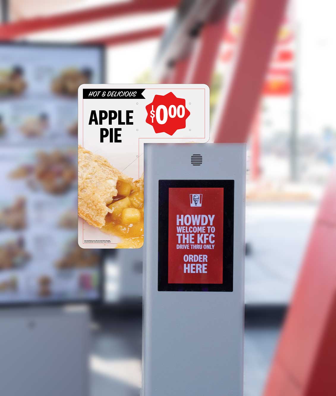 Apple Pie - $ - Drive Thru Speaker Sign - 20 in. x 25 in.