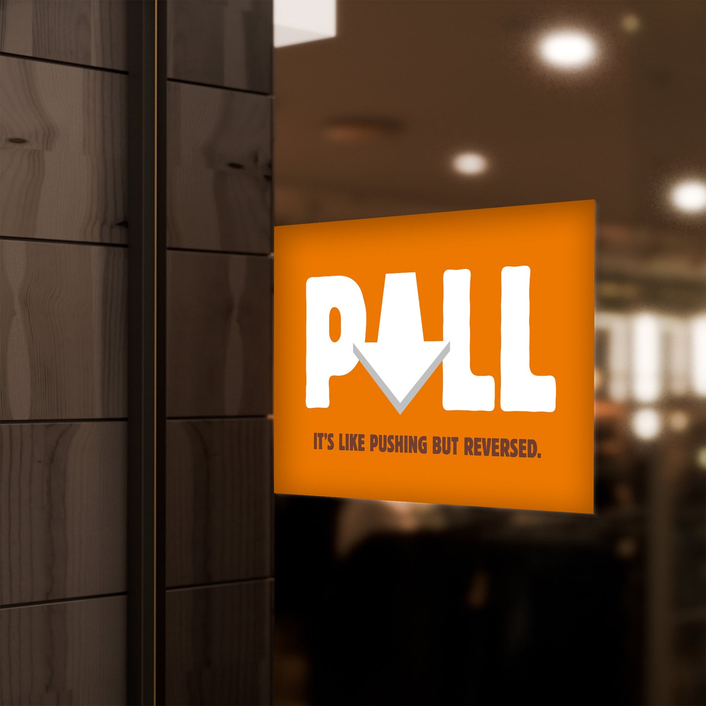 Push / Pull - Door Indicator Decals - 6 In. X 4 In.