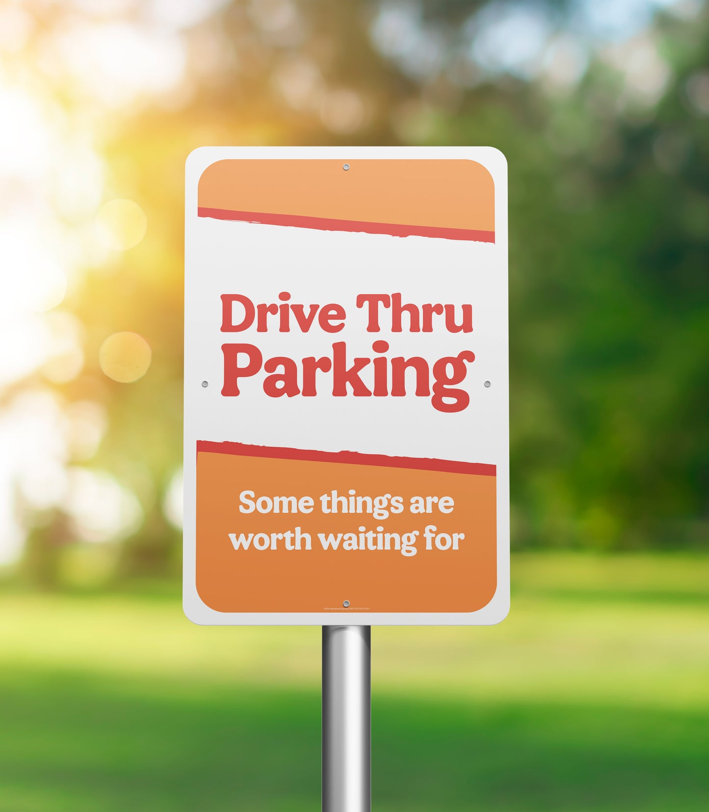 Drive-Thru Parking - Parking Sign - 12 in x 18 in