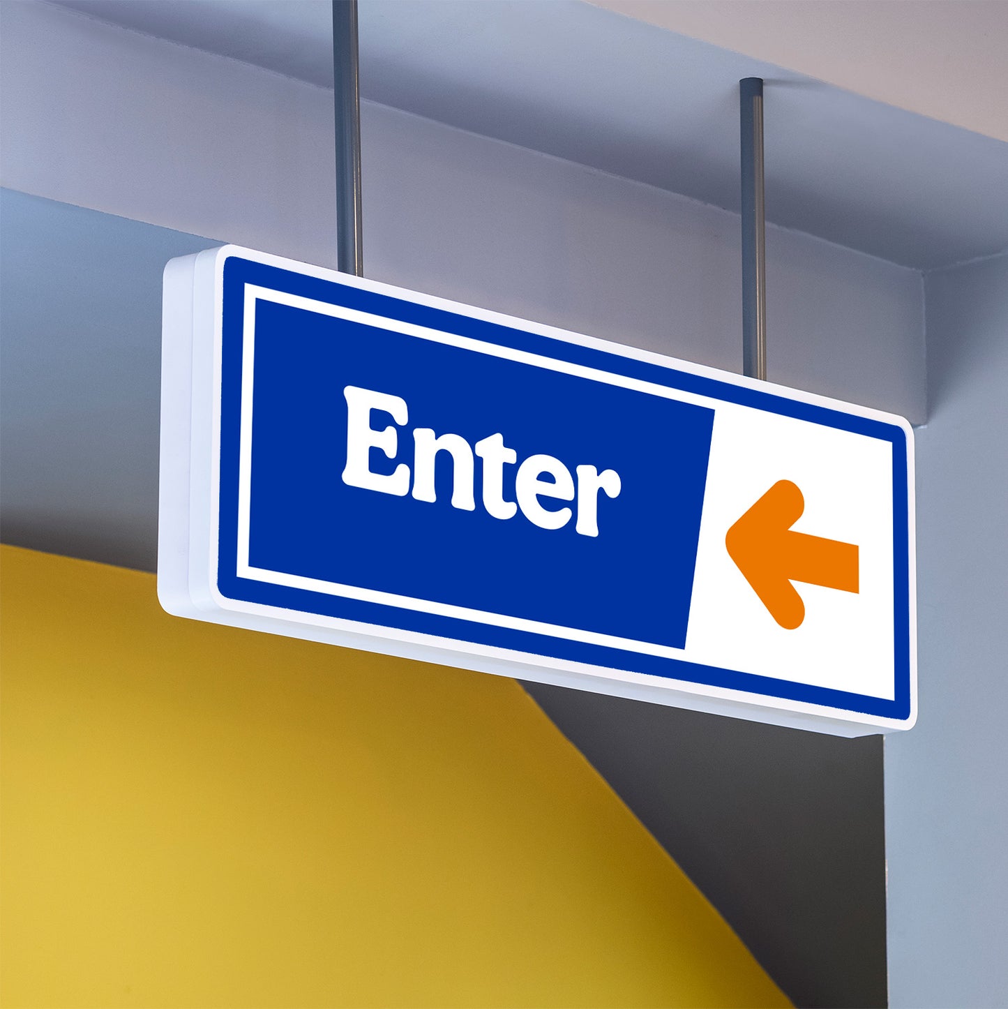 Enter/Exit - Blue-Orange - Directional Sign