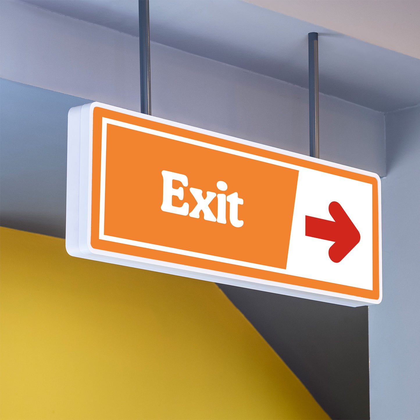 Enter/Exit - Orange/Red - Directional Sign