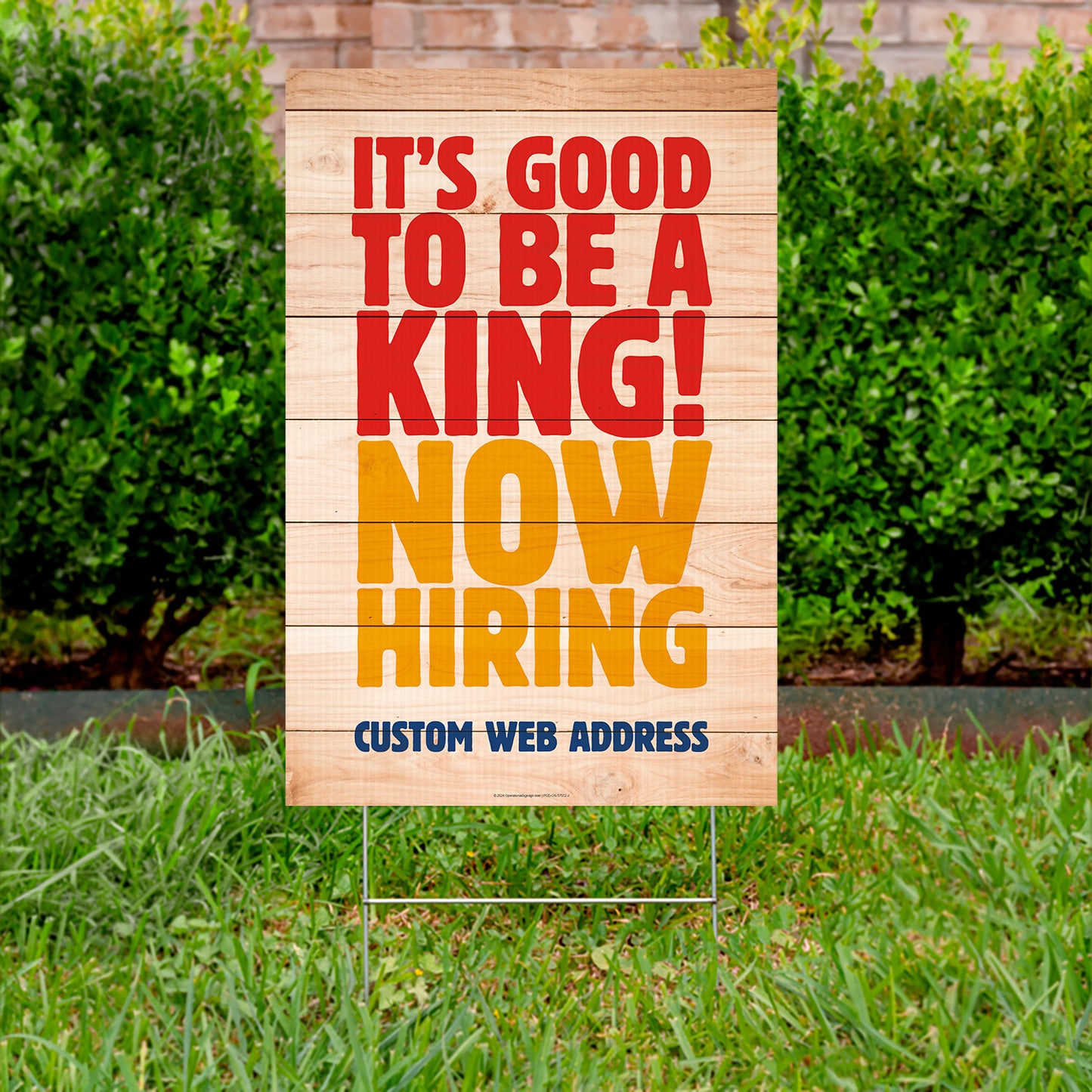 Now Hiring - Lawn Sign - 18 In. X 24 In.