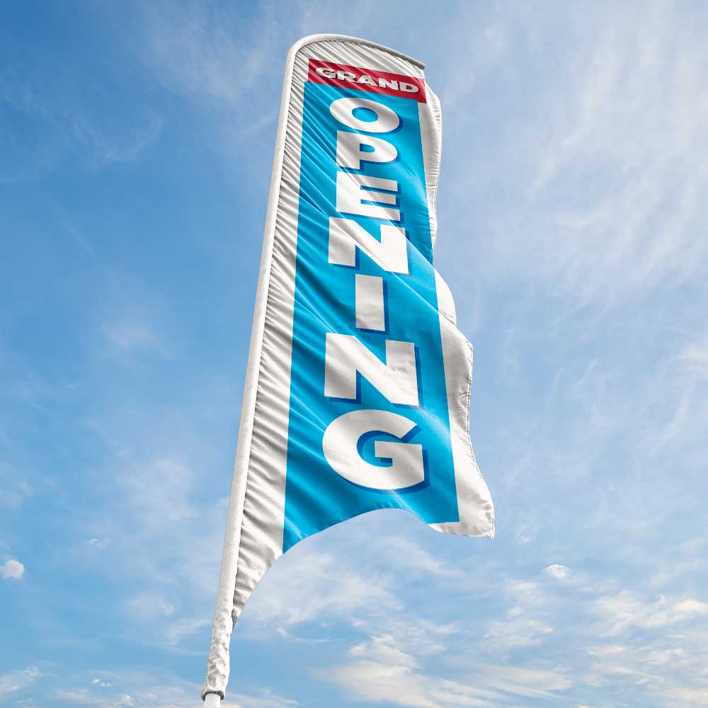 Grand Opening - Blue - Blade Flag 13 Ft.