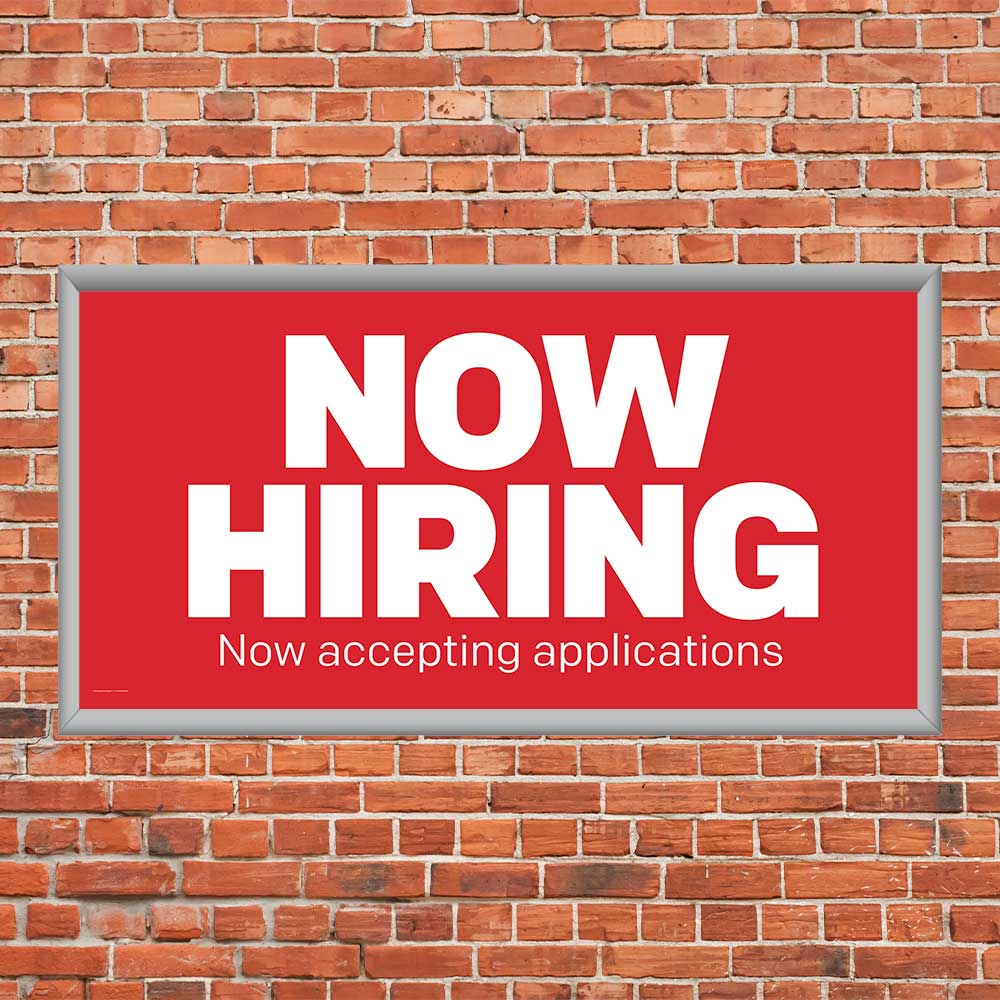 Now Hiring - Mini Billboard Insert - 8 Ft. X 4 Ft.