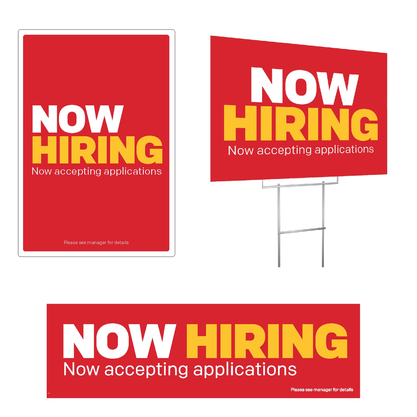 Now Hiring - Red and Yellow - Kit