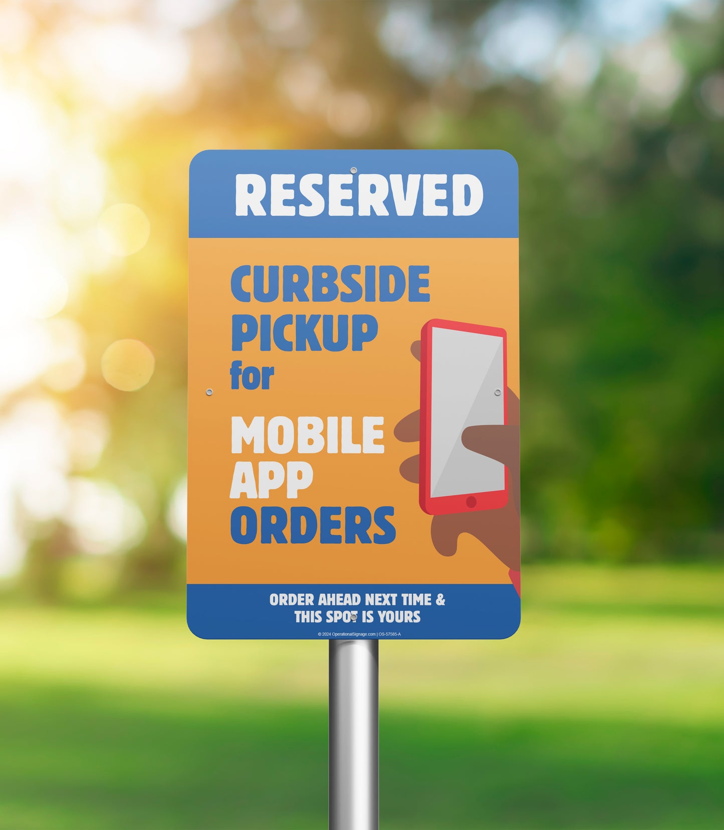 Reserved Curbside Pickup Sign - 18 In. X 24 In.