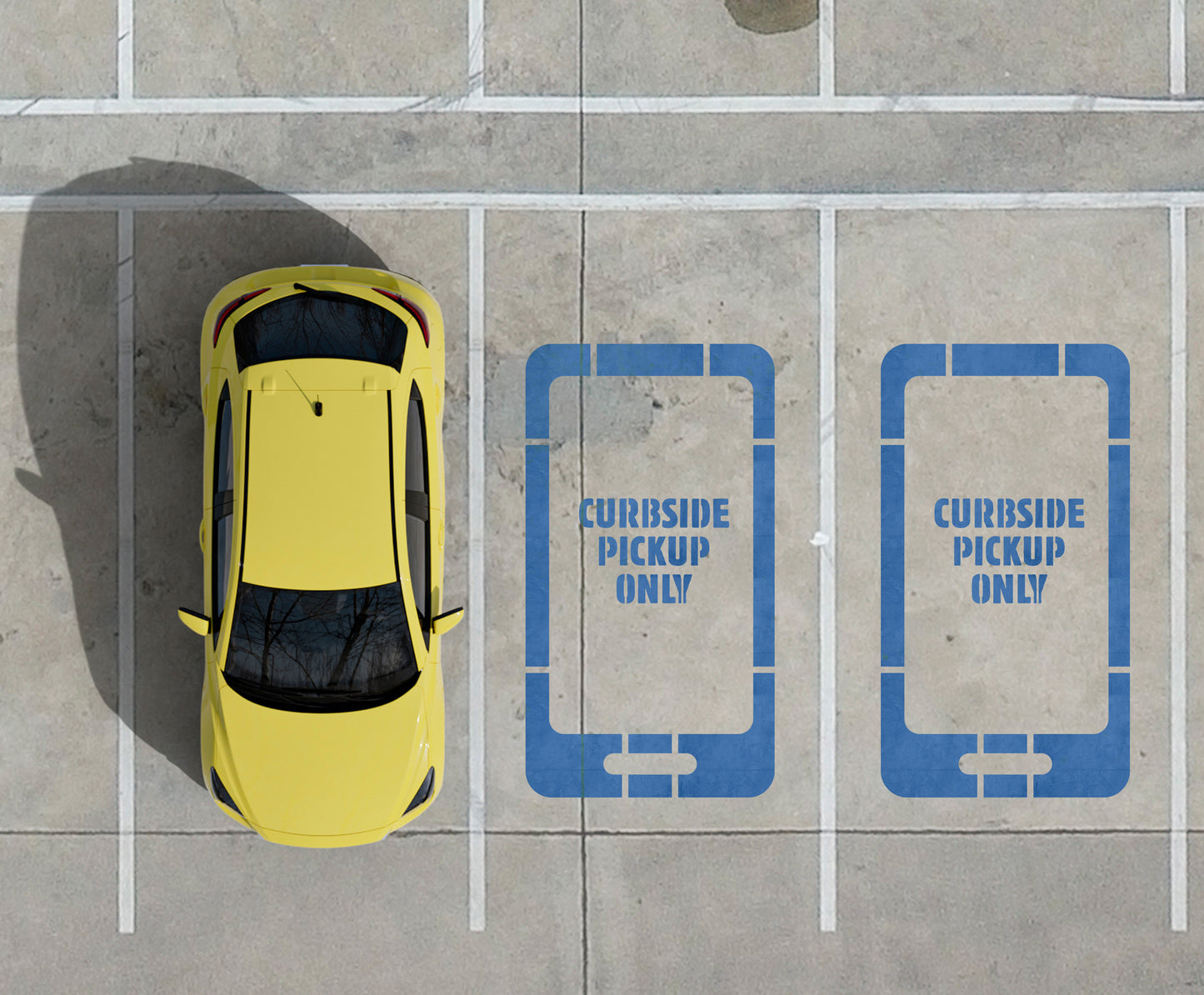 Curbside Pickup - Parking Space Stencil - 24 in x 42.75 in