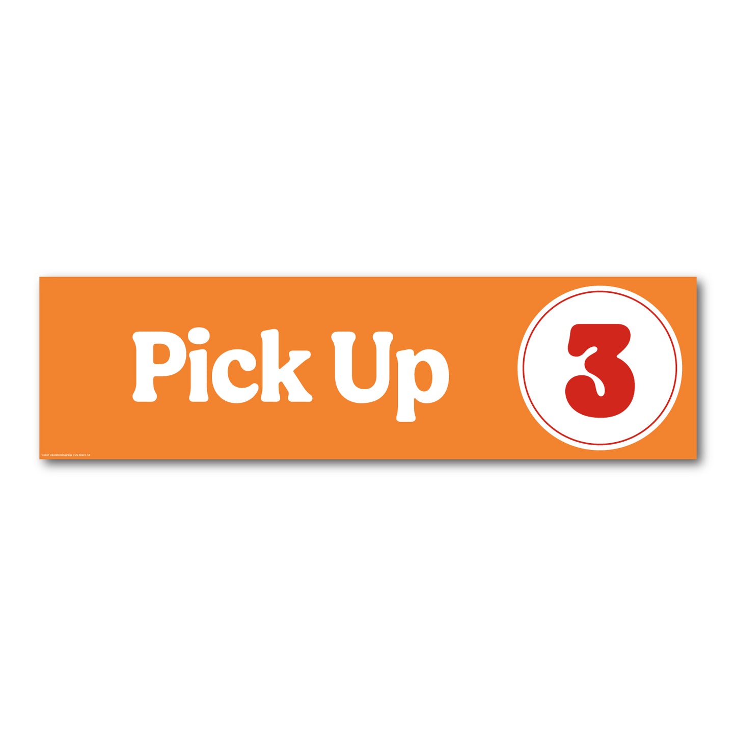 Pay and Pick-Up Window Signs 1 & 2 Set - Orange and Red