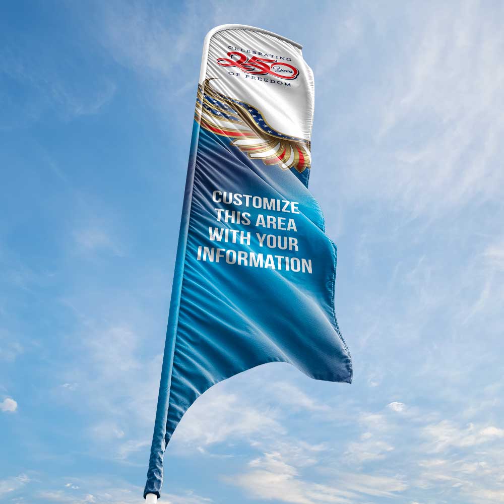 Custom - Celebrating 250 Years of Freedom - Blade Flag 13 Ft.