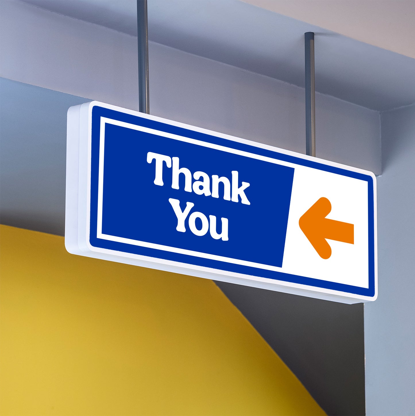 Thank You - Blue/Orange - Directional Sign