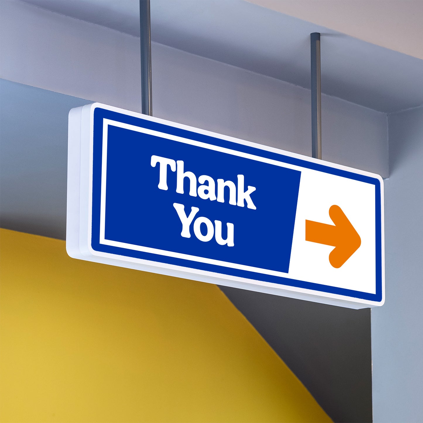 Thank You - Blue/Orange - Directional Sign