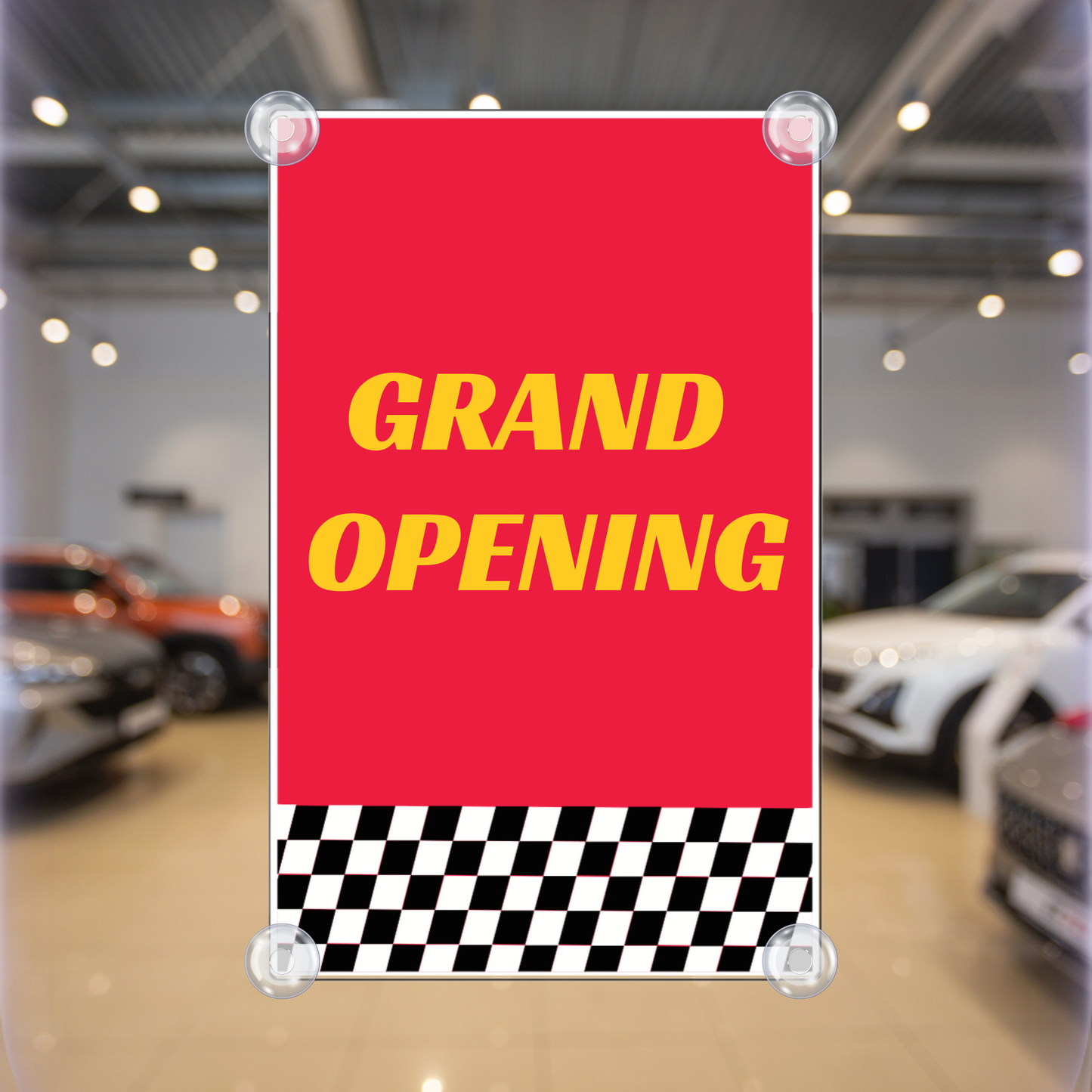 Grand Opening - Poster Red & Yellow - 29 in. x 42 in.
