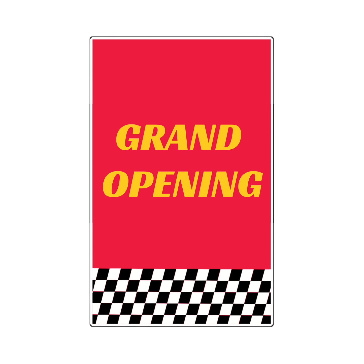 Grand Opening - Poster Red & Yellow - 29 in. x 42 in.