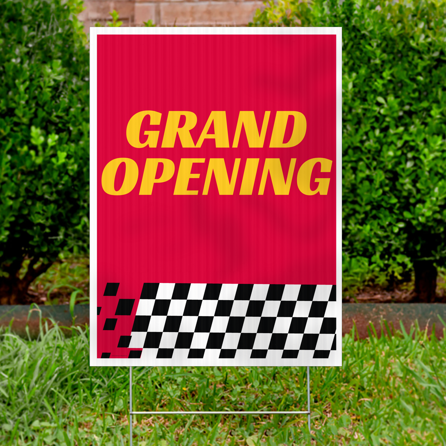 Grand Opening - Lawn Sign Red & Yellow - 18 in. x 24 in.