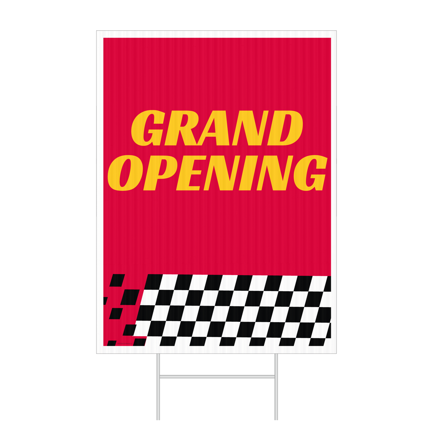 Grand Opening - Lawn Sign Red & Yellow - 18 in. x 24 in.