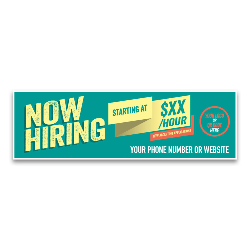 Custom - Hiring Banner - 10 Ft. X 3 Ft.