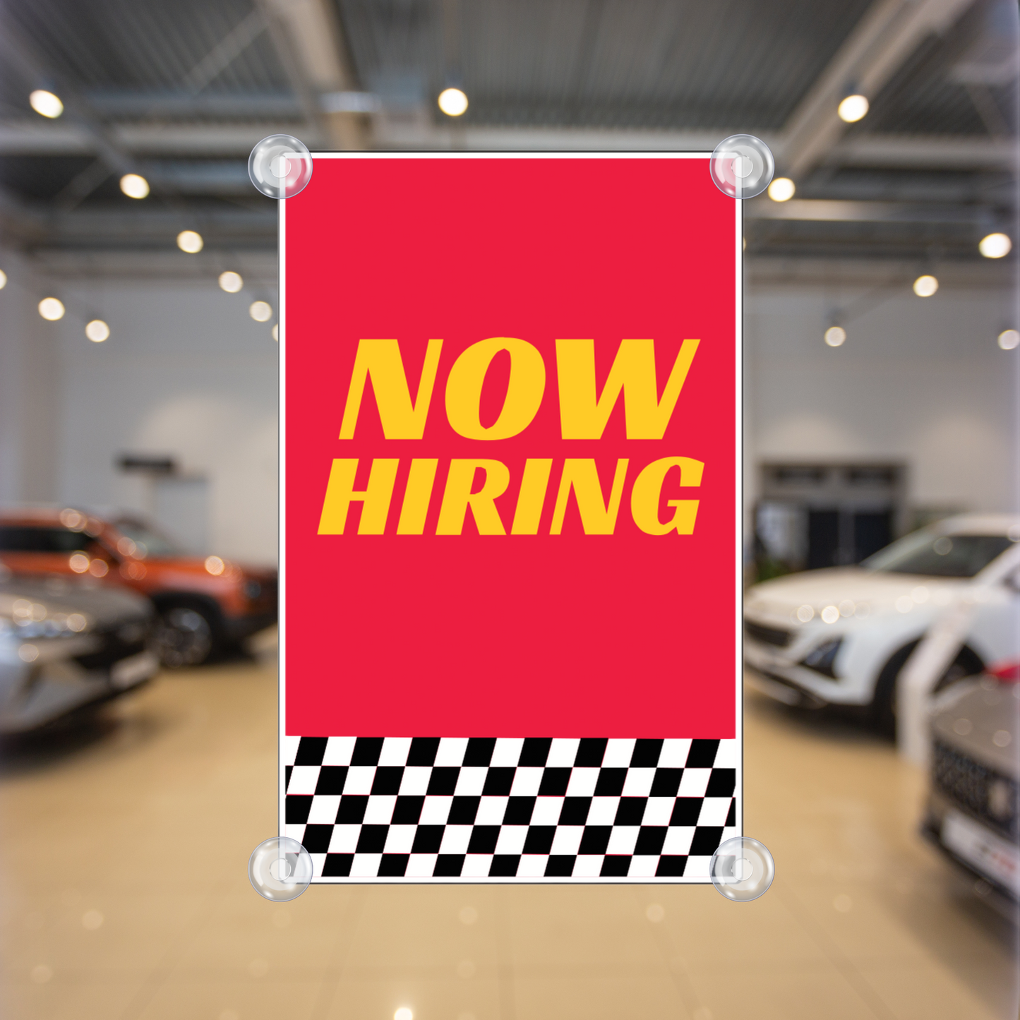 Now Hiring - Poster Red & Yellow - 29 in. x 42 in.