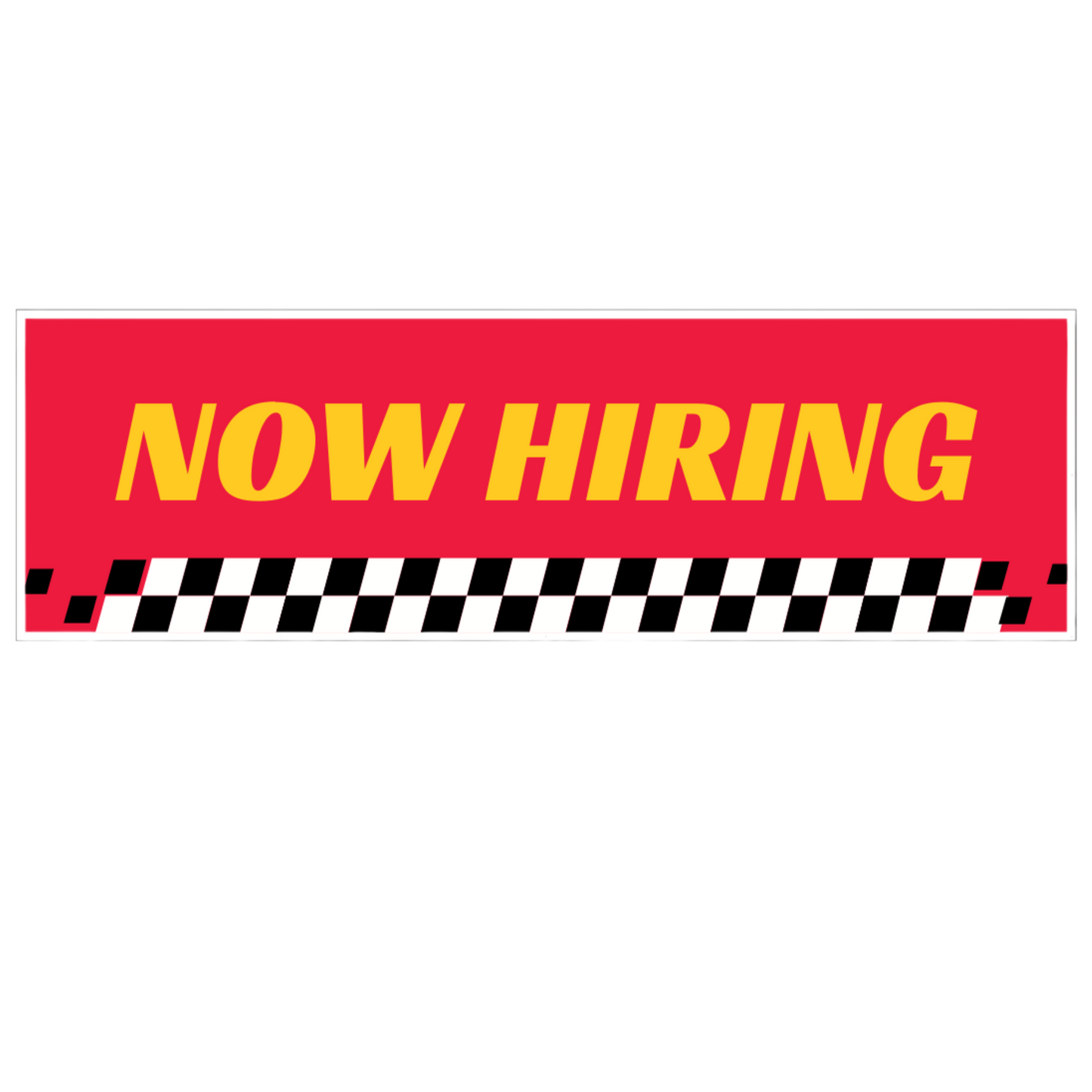 Now Hiring - Red & Yellow Banner - 3 ft. x 10 ft.