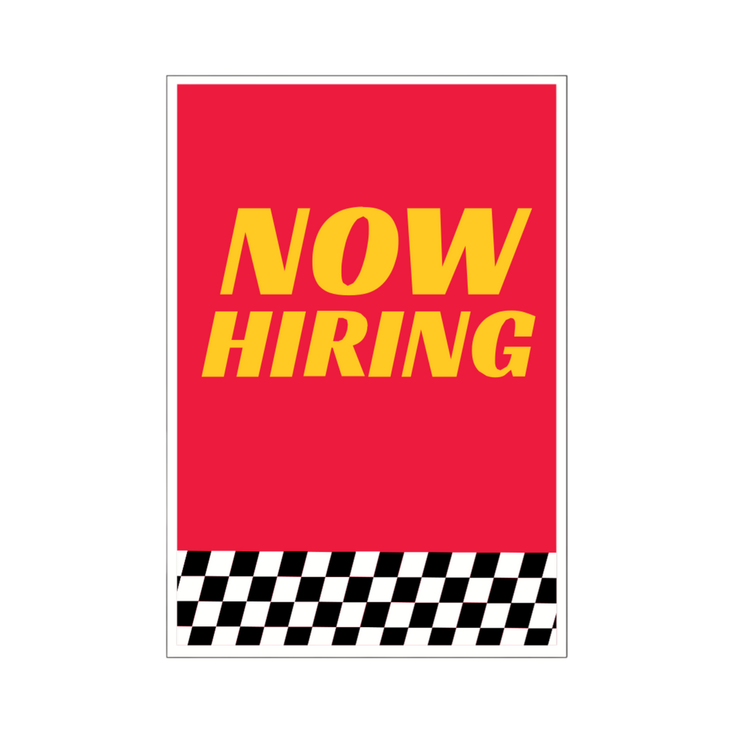 Now Hiring - Poster Red & Yellow - 29 in. x 42 in.