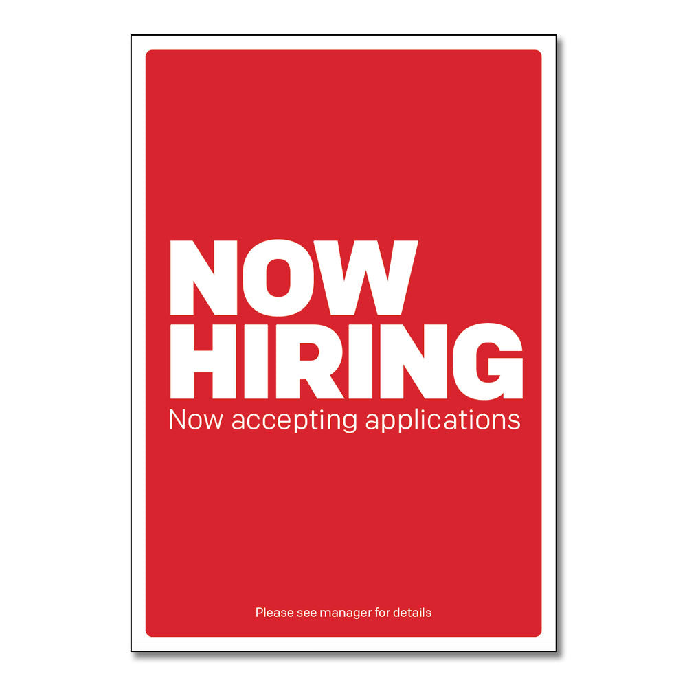 Now Hiring - Poster - 29 In. X 42 In.