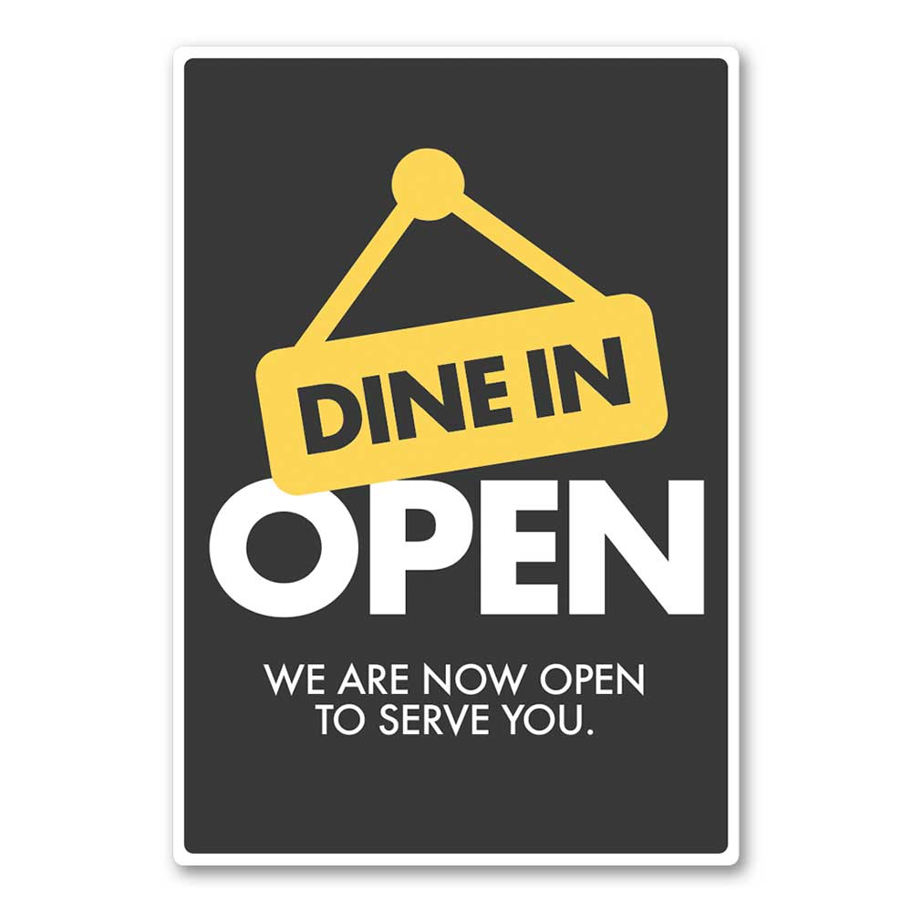 Dine In Open - Poster - 29 In. X 42 In.