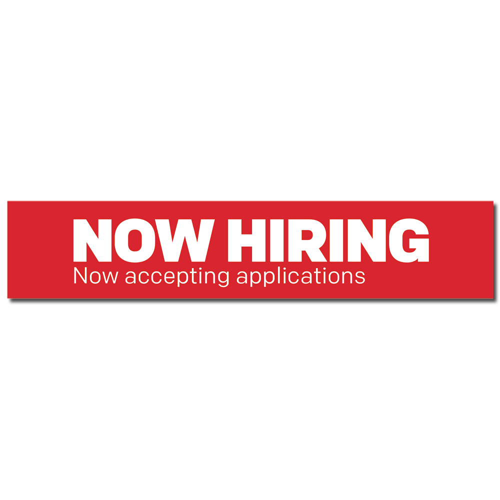 Now Hiring - Accepting Applications - Door Decal