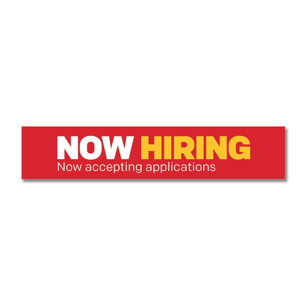 Now Hiring - Accepting Applications - Door Decal