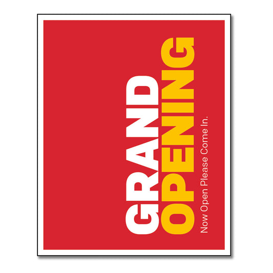 Grand Opening - Door Decal   8 In. X 10 In.