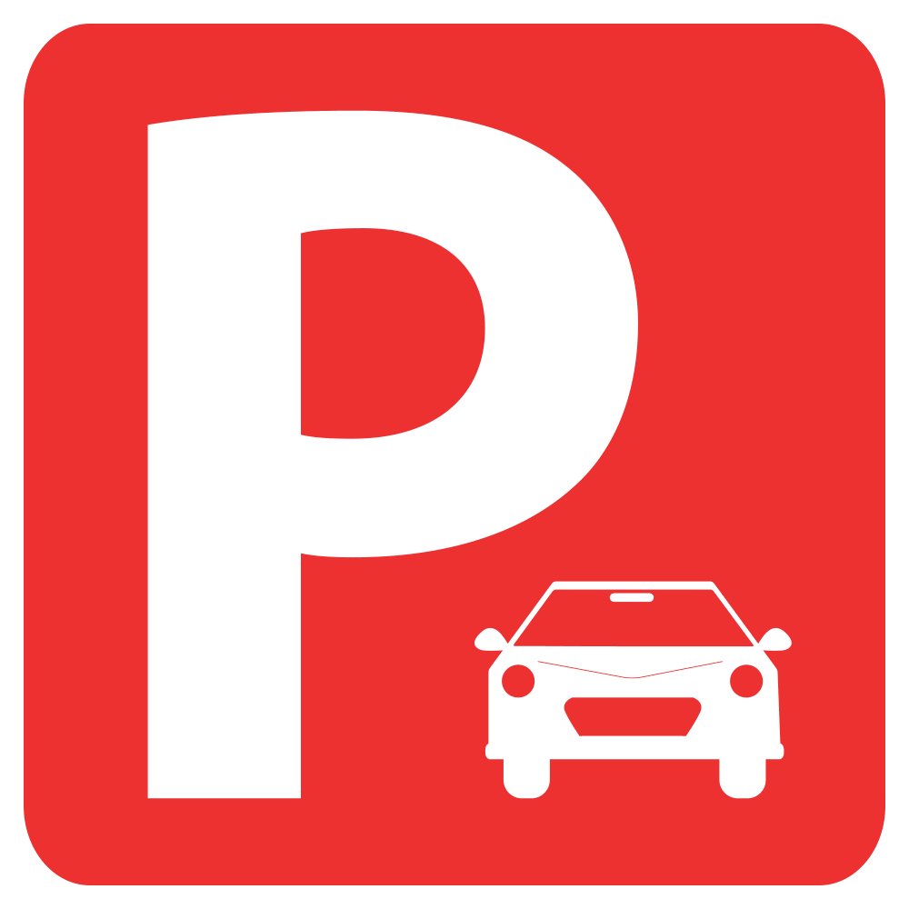 Parking Sign (Red) 10 In. X 10 In.