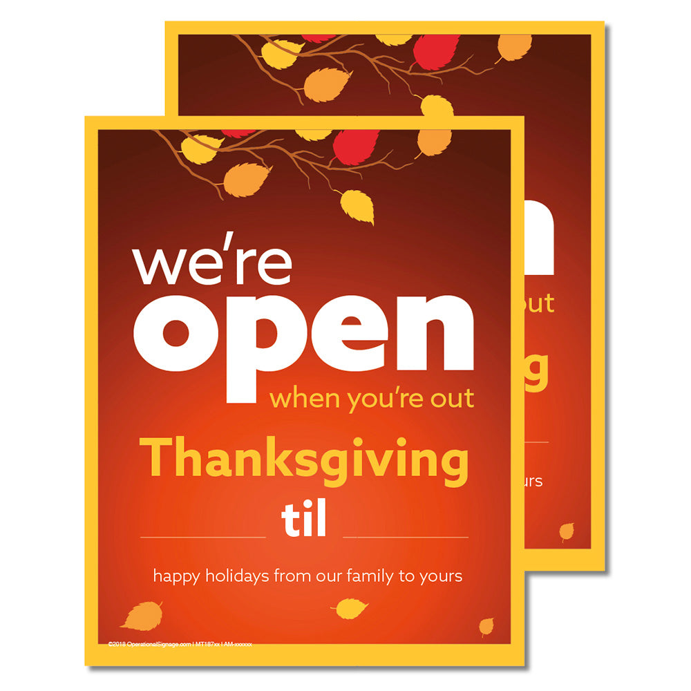 Open Thanksgiving With Snipes - Decal 8 In. X 10 In.